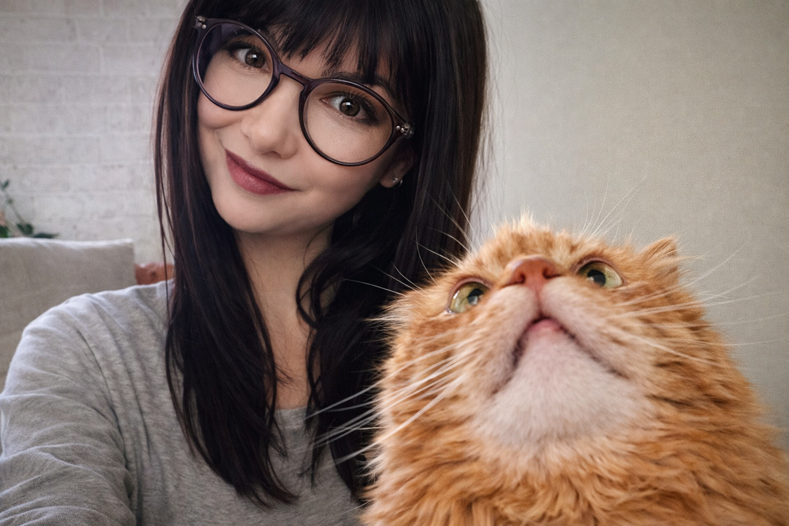 Christina with cat